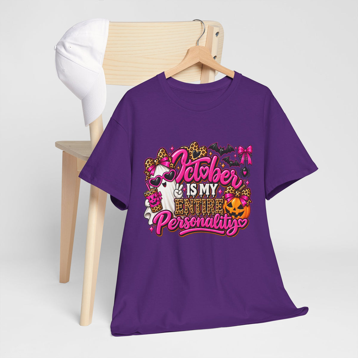 October Is My Entire Personality T-Shirt | Cute Pink Halloween Shirt