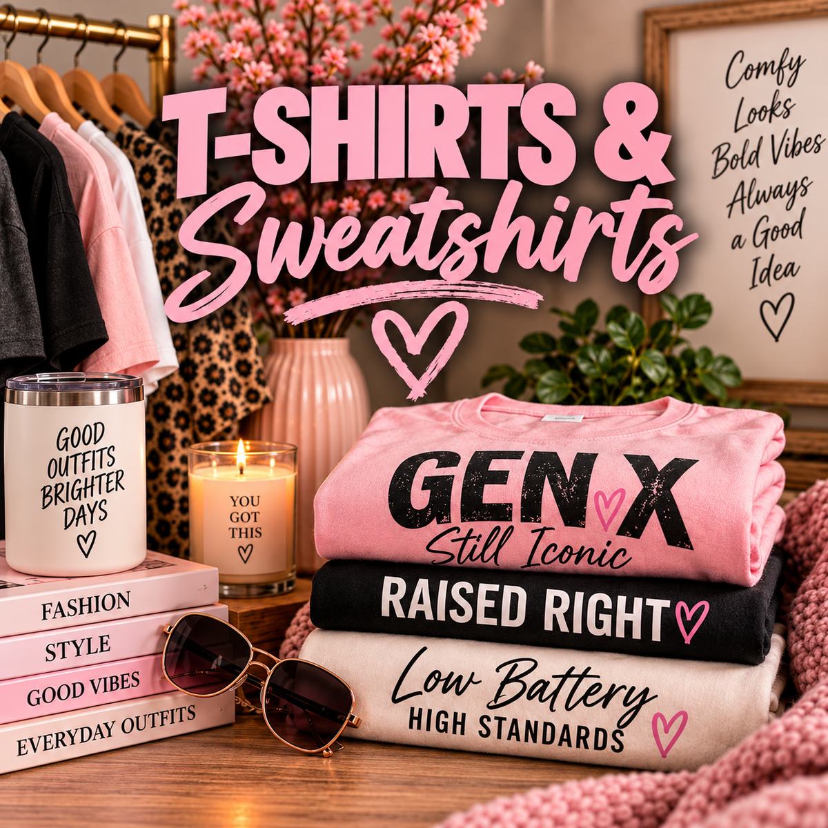T-Shirts + Sweatshirts