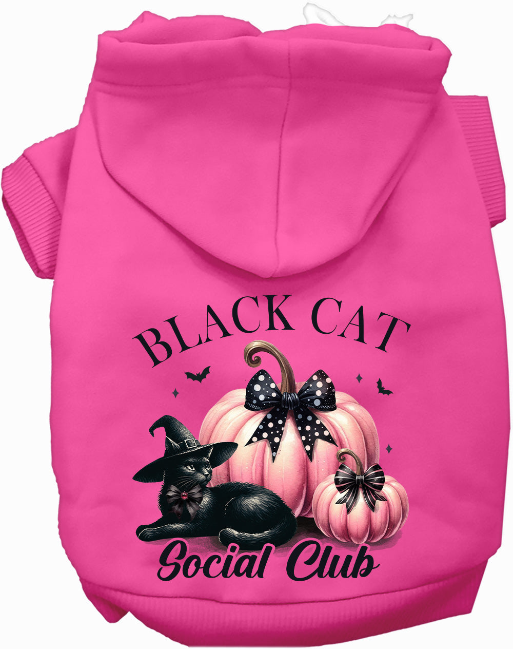 Black Cat Social Club Halloween Pet Hoodie