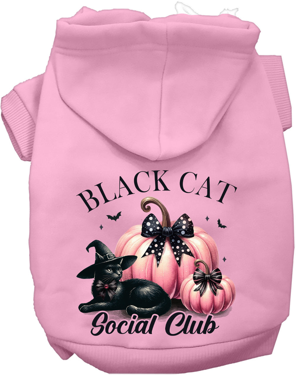 Black Cat Social Club Halloween Pet Hoodie