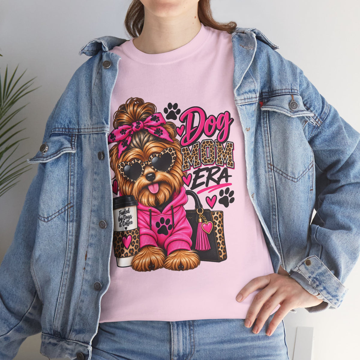Dog Mom Era T-Shirt | Funny Dog Mom Shirt | Cute Dog Lover Gift | Pink Leopard Pet Mom Tee