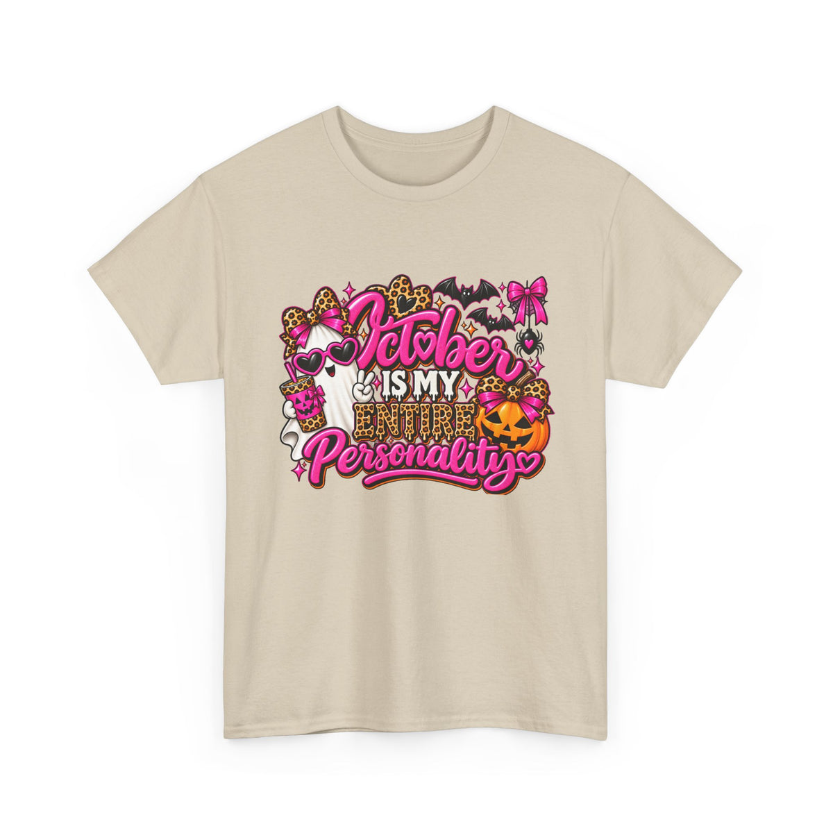 October Is My Entire Personality T-Shirt | Cute Pink Halloween Shirt