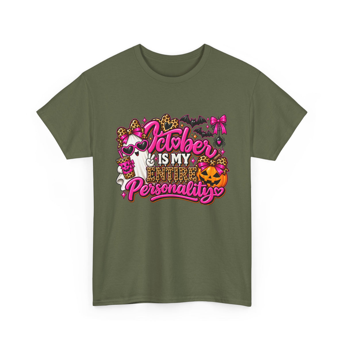 October Is My Entire Personality T-Shirt | Cute Pink Halloween Shirt
