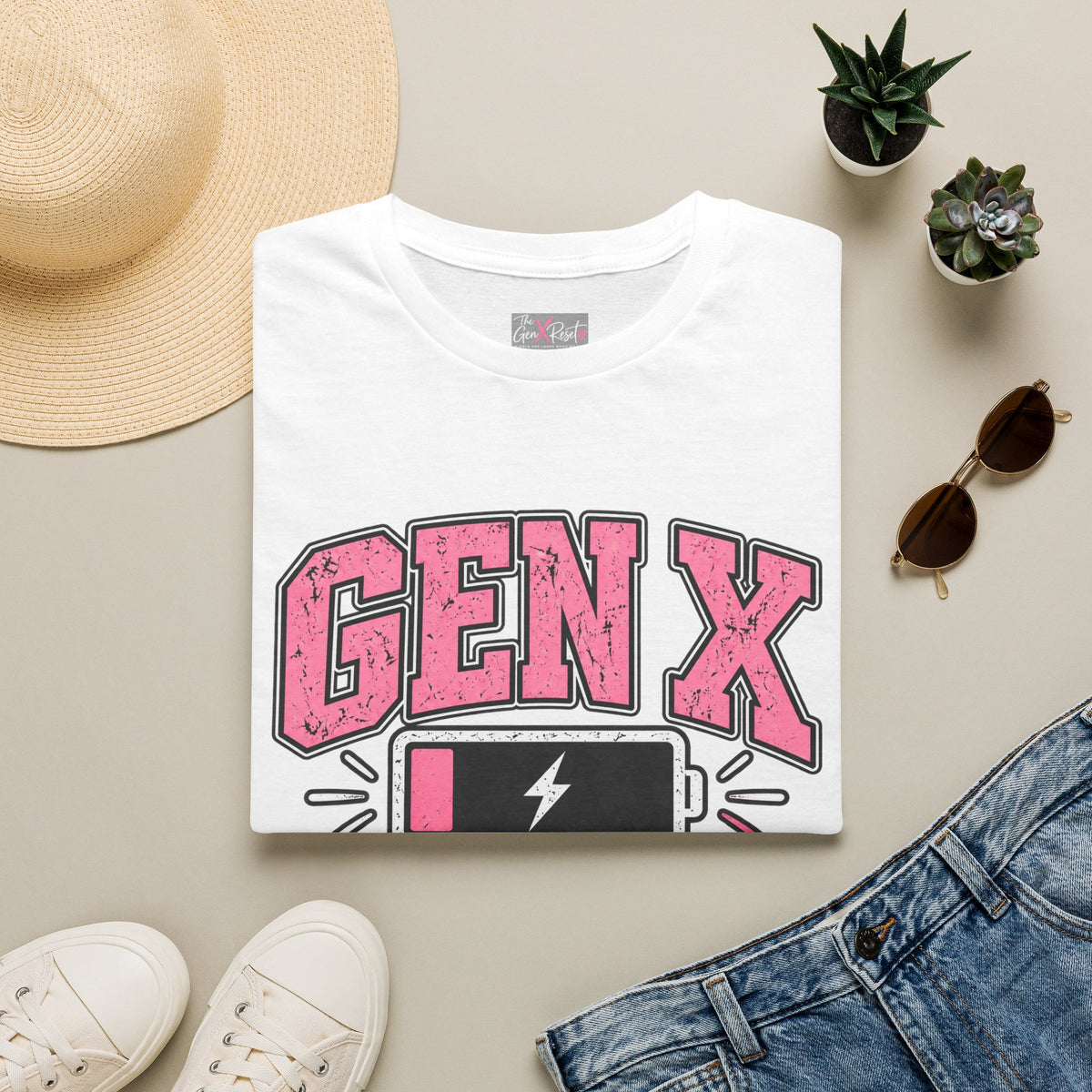 Funny Gen X Low Battery High Standards T-Shirt | Gen X Gift