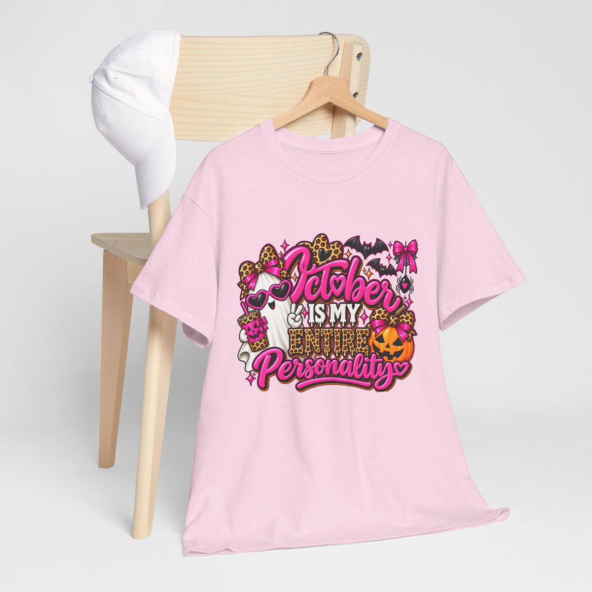 October Is My Entire Personality T-Shirt | Cute Pink Halloween Shirt