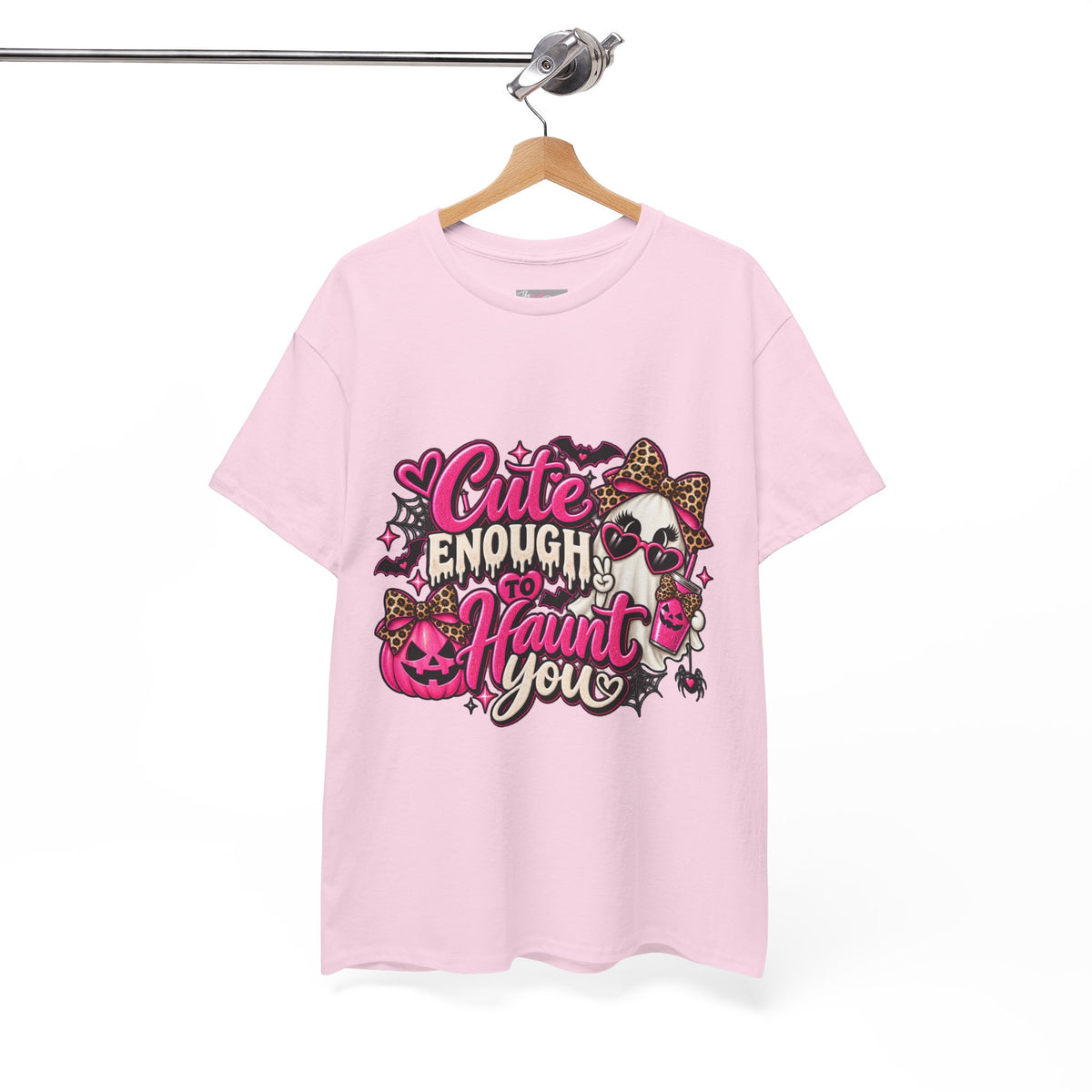 Cute Enough to Haunt You Halloween T-Shirt | Pink Spooky Tee