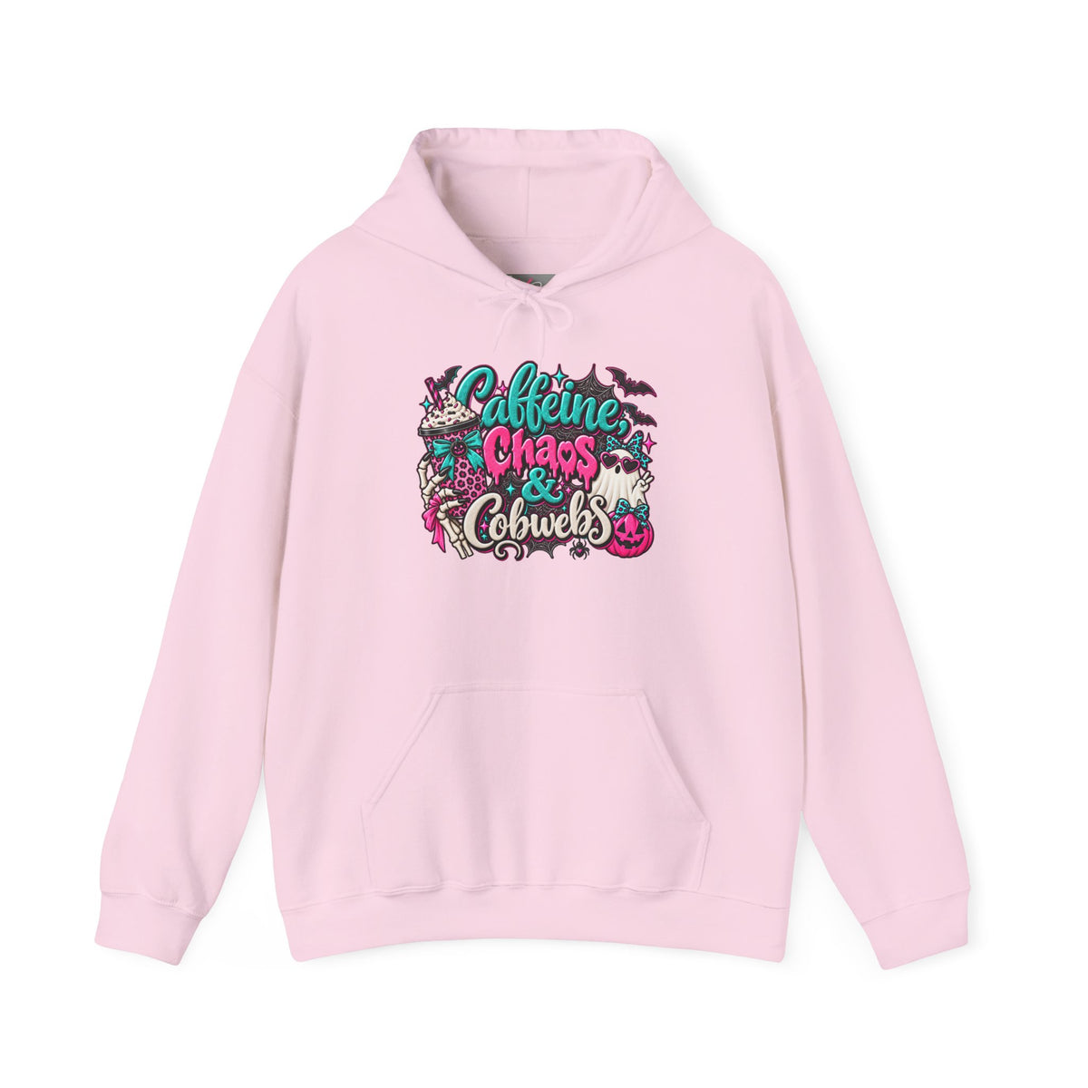 Caffeine Chaos & Cowbells Hoodie | Funny Cow Print Western Sweatshirt