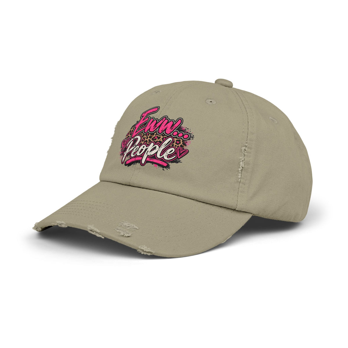 Eww... People Funny Gen X Hat | Sarcastic Pink Leopard Cap
