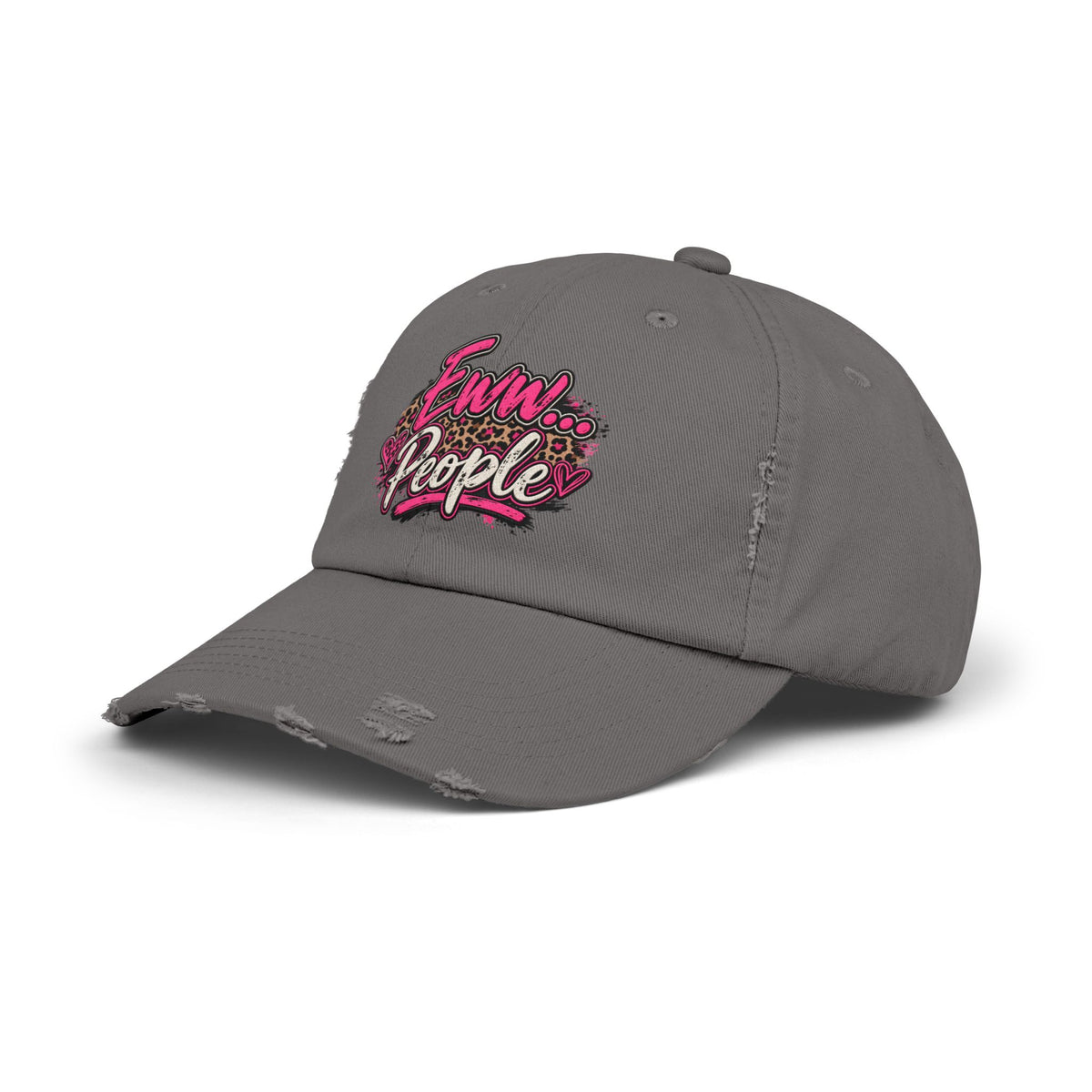 Eww... People Funny Gen X Hat | Sarcastic Pink Leopard Cap