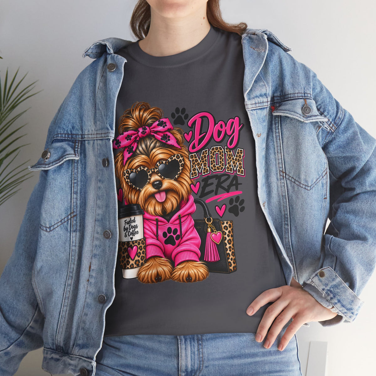 Dog Mom Era T-Shirt | Funny Dog Mom Shirt | Cute Dog Lover Gift | Pink Leopard Pet Mom Tee