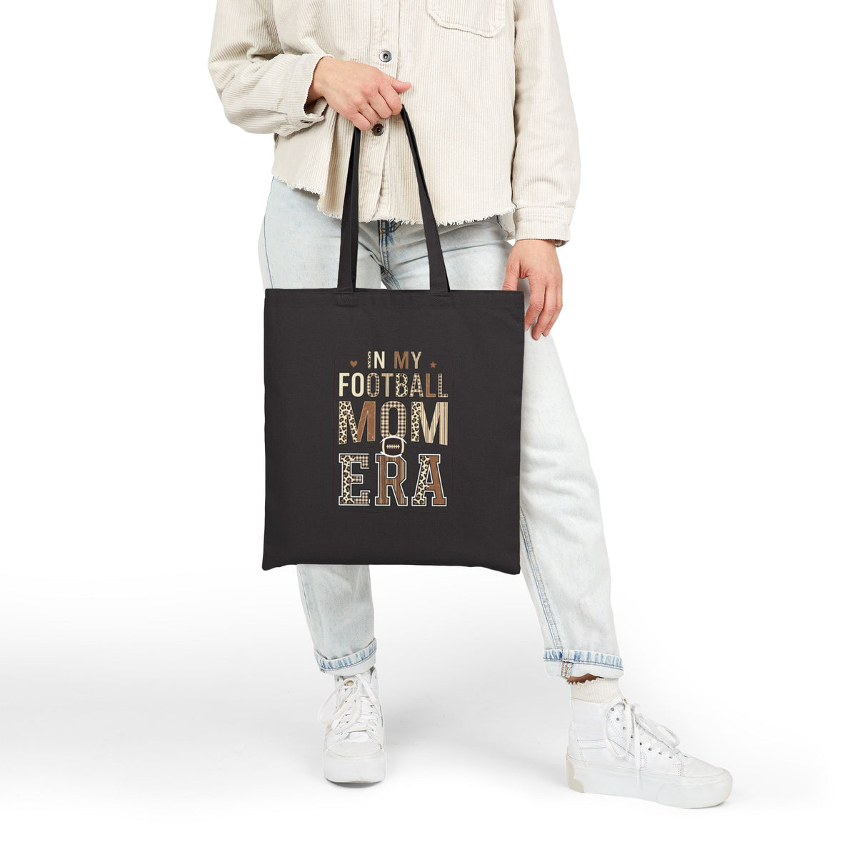Football Mom Canvas Tote | Tailgate Season, Sideline Game Day