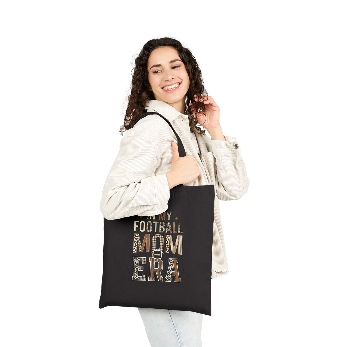 Football Mom Canvas Tote | Tailgate Season, Sideline Game Day