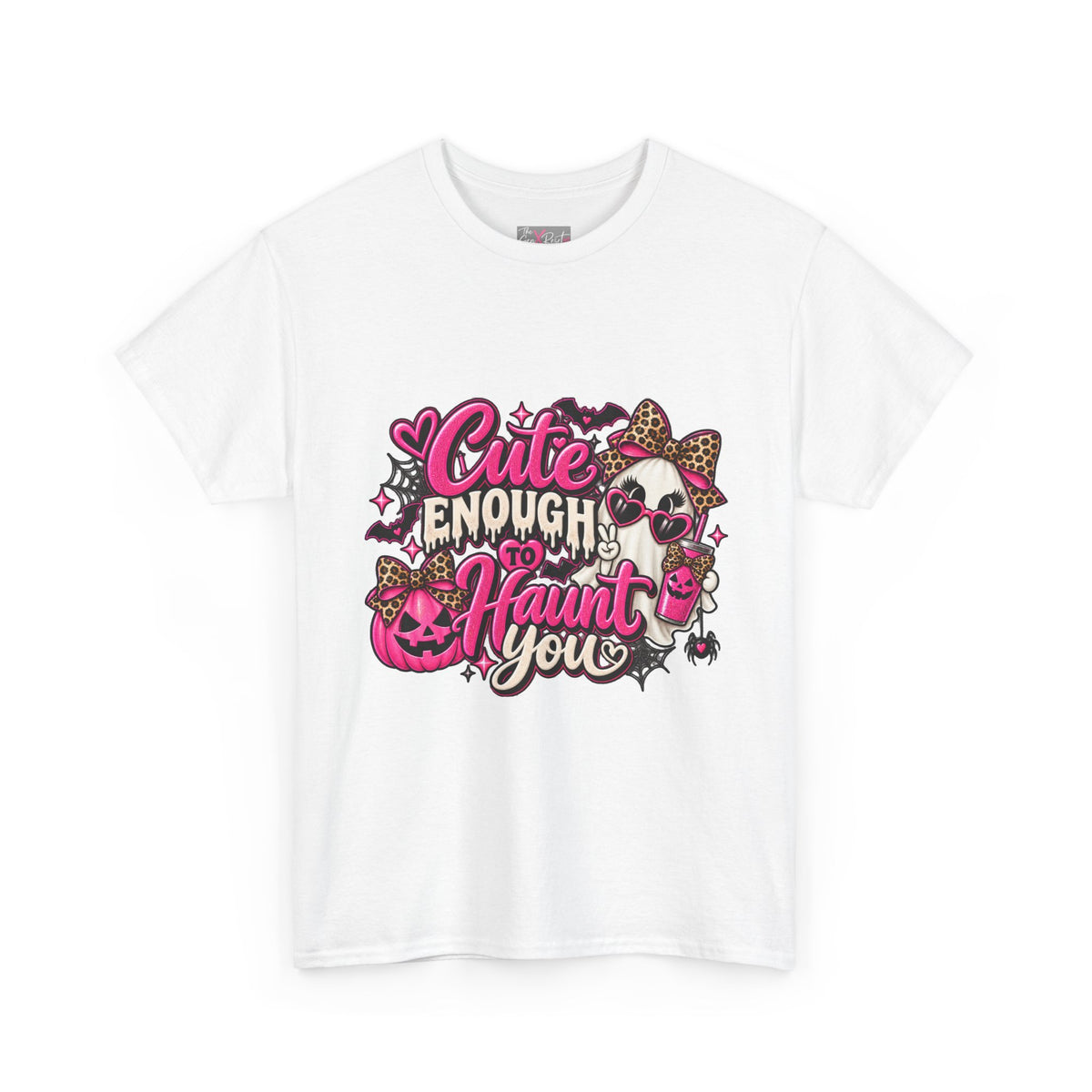 Cute Enough to Haunt You Halloween T-Shirt | Pink Spooky Tee