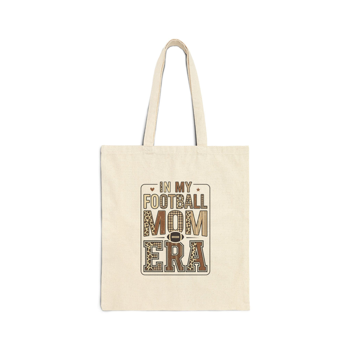 Football Mom Canvas Tote | Tailgate Season, Sideline Game Day