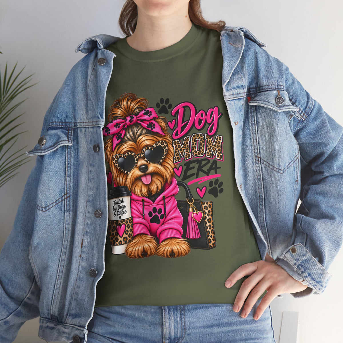 Dog Mom Era T-Shirt | Funny Dog Mom Shirt | Cute Dog Lover Gift | Pink Leopard Pet Mom Tee