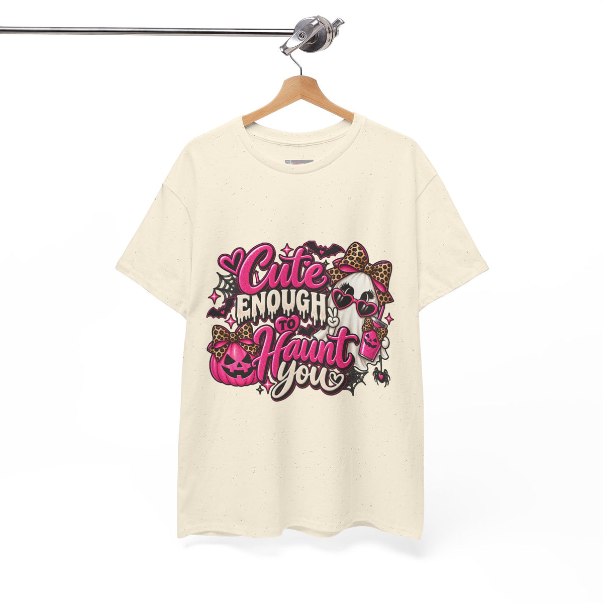 Cute Enough to Haunt You Halloween T-Shirt | Pink Spooky Tee