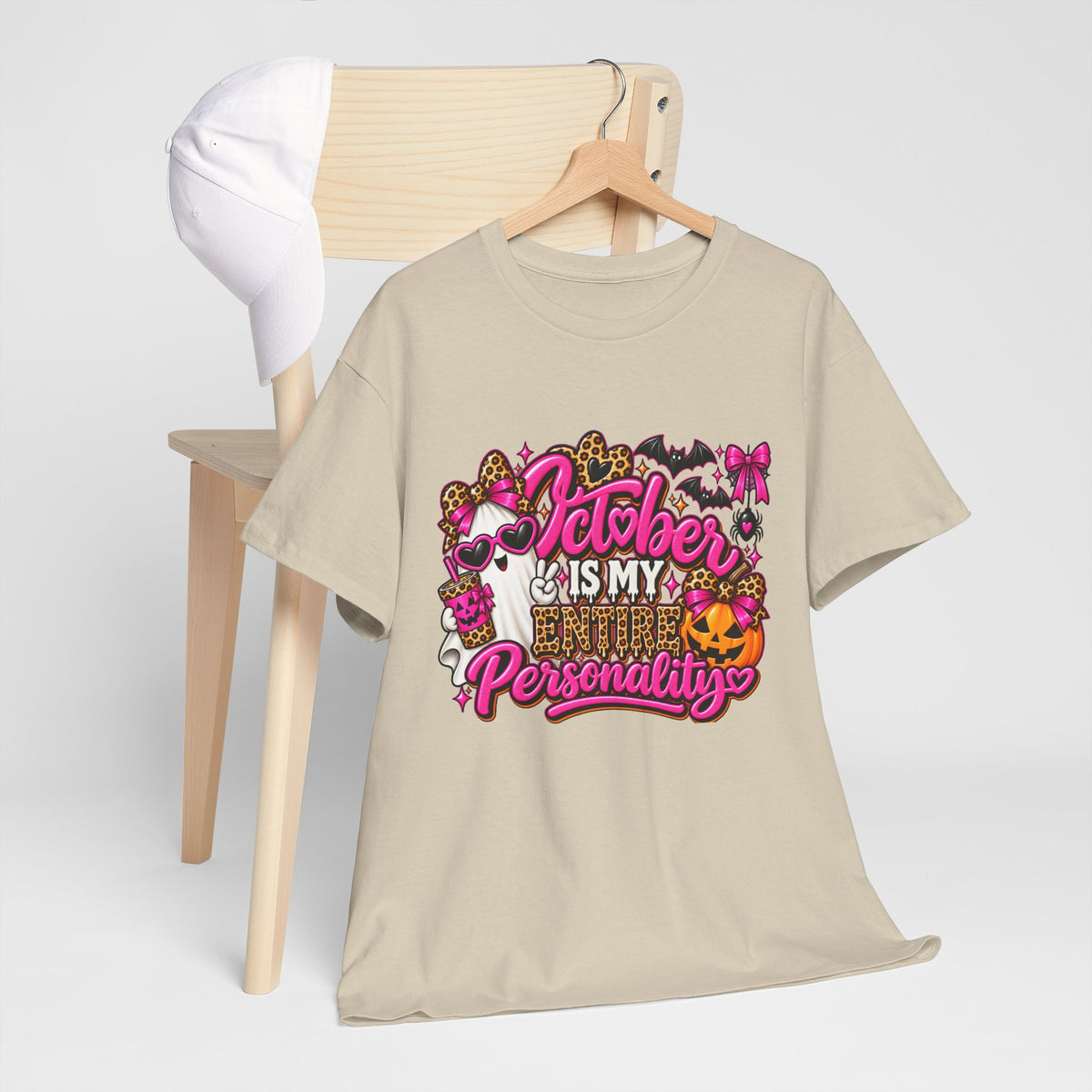 October Is My Entire Personality T-Shirt | Cute Pink Halloween Shirt