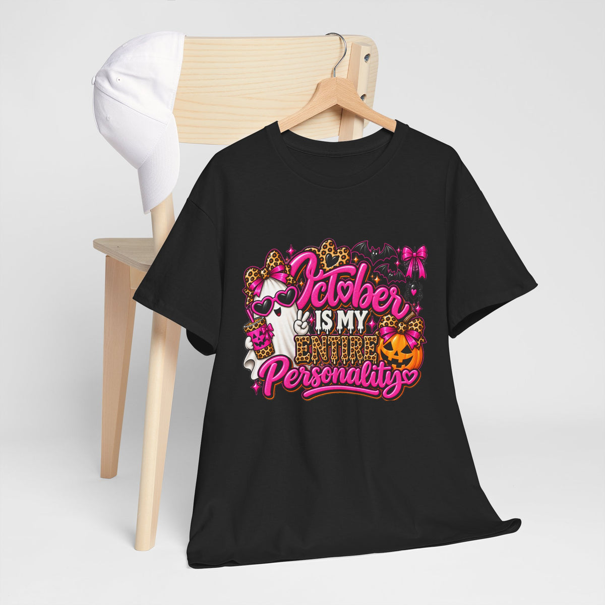 October Is My Entire Personality T-Shirt | Cute Pink Halloween Shirt