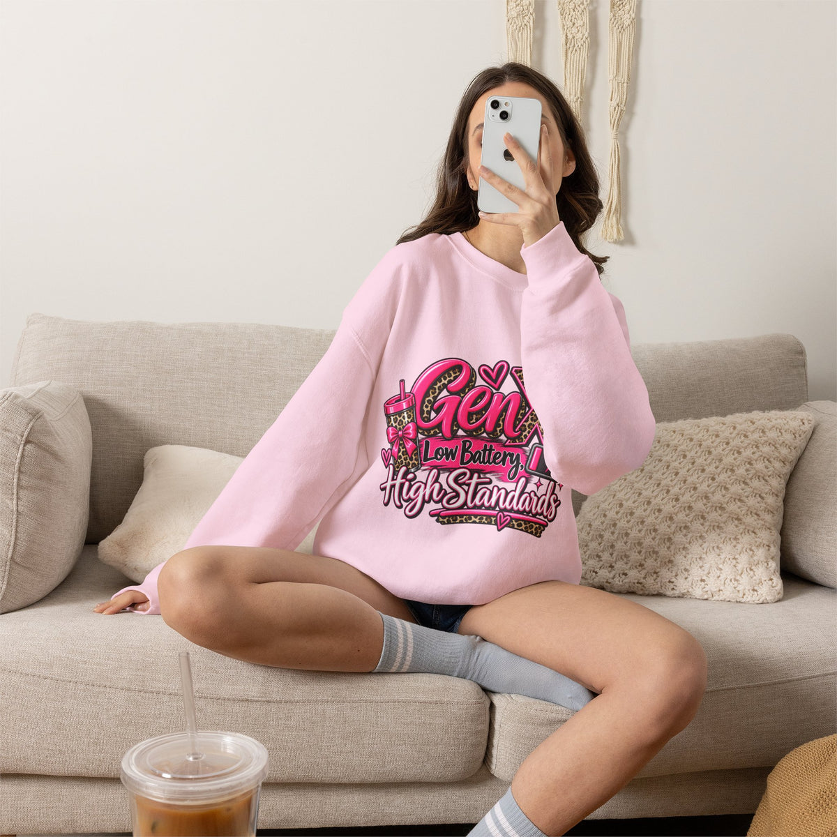 Gen X Low Battery High Standards Sweatshirt | Funny Gen X Crewneck