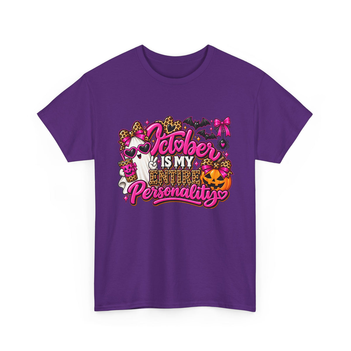 October Is My Entire Personality T-Shirt | Cute Pink Halloween Shirt