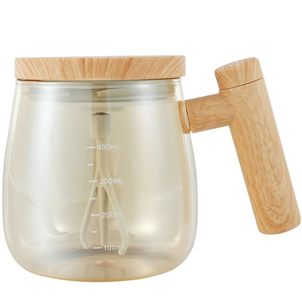 Glass Self Stirring Mug