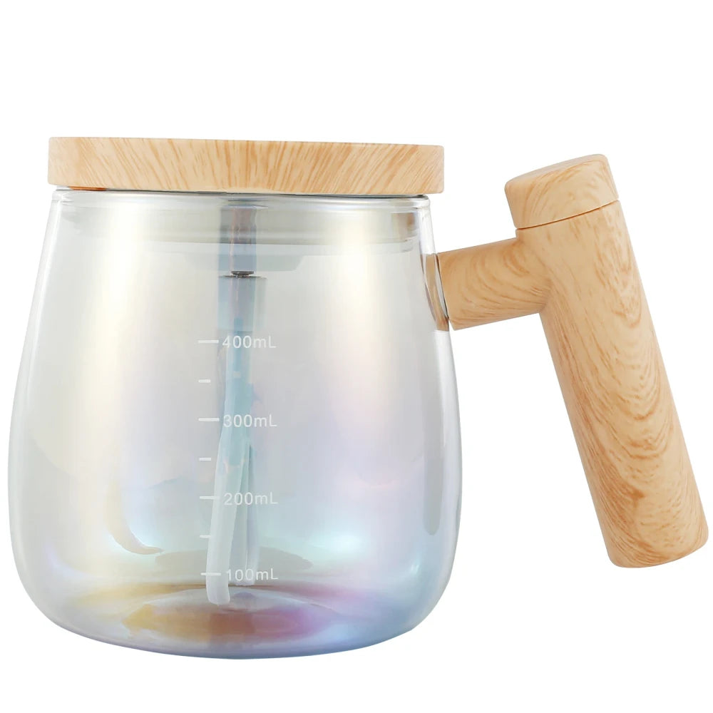 Glass Self Stirring Mug