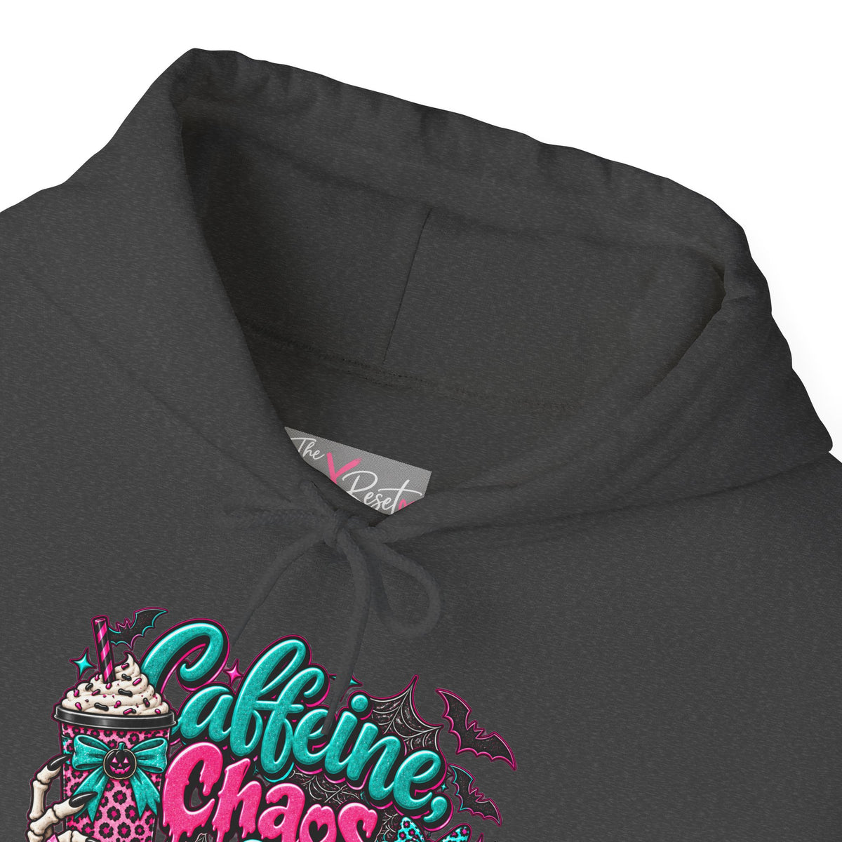 Caffeine Chaos & Cowbells Hoodie | Funny Cow Print Western Sweatshirt