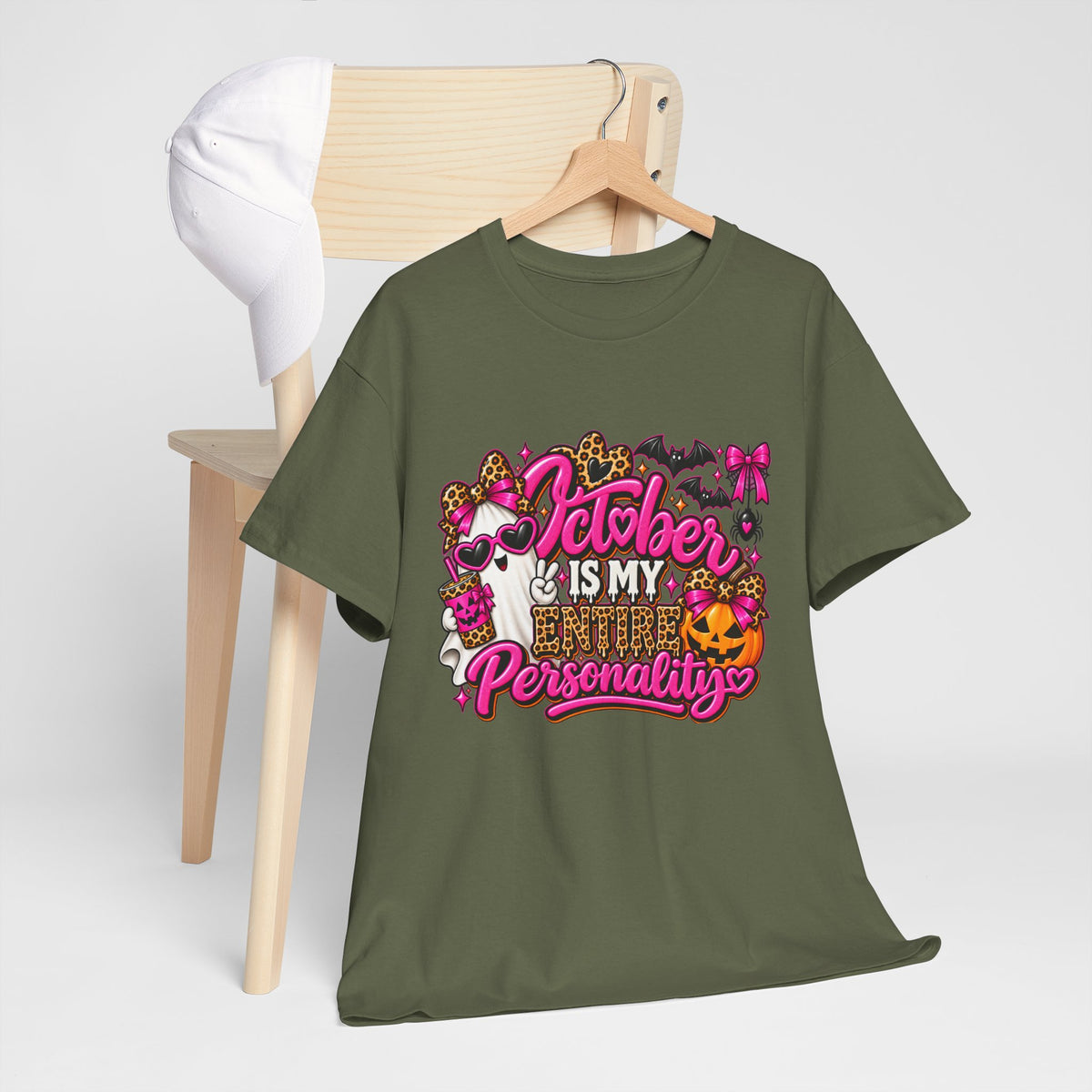 October Is My Entire Personality T-Shirt | Cute Pink Halloween Shirt