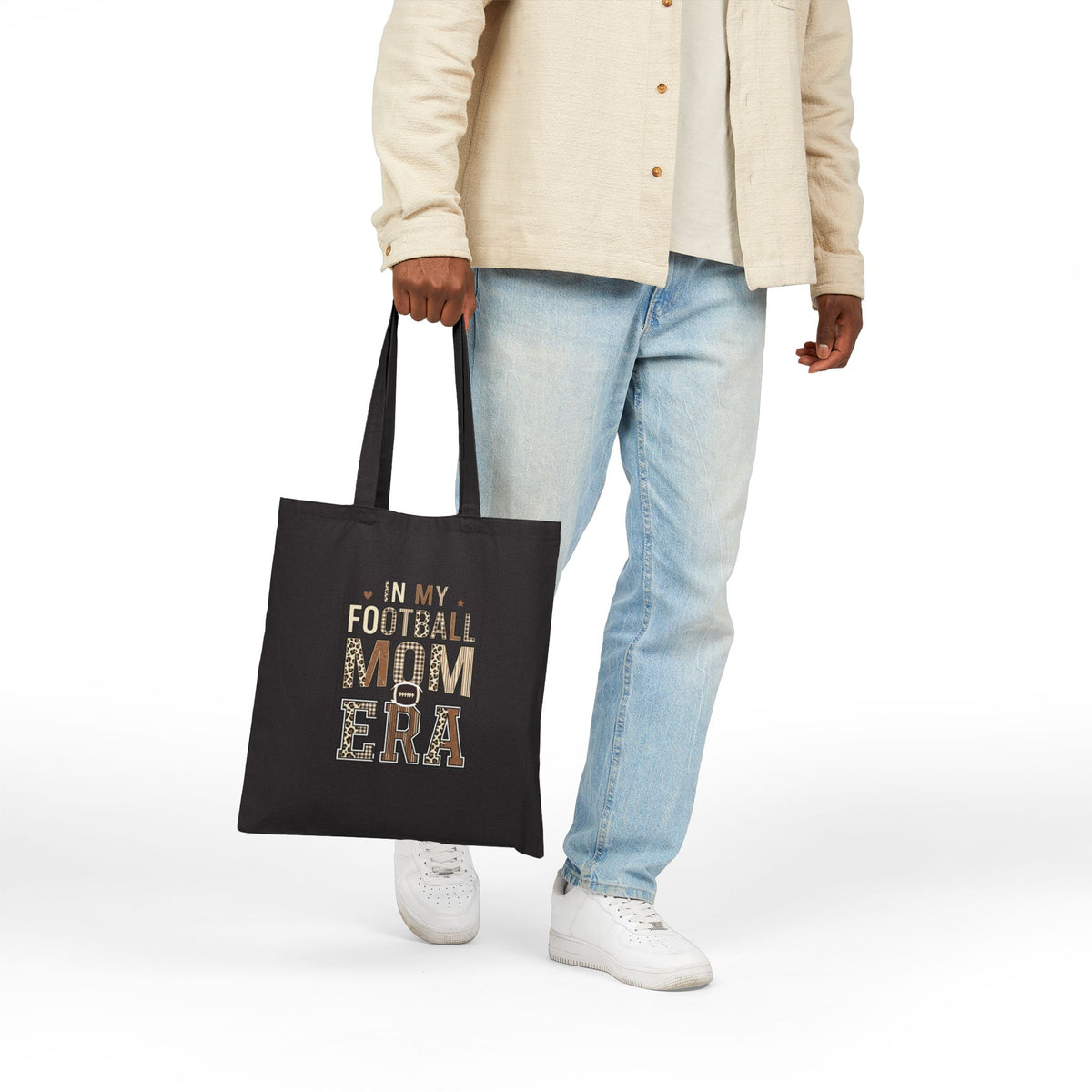 Football Mom Canvas Tote | Tailgate Season, Sideline Game Day