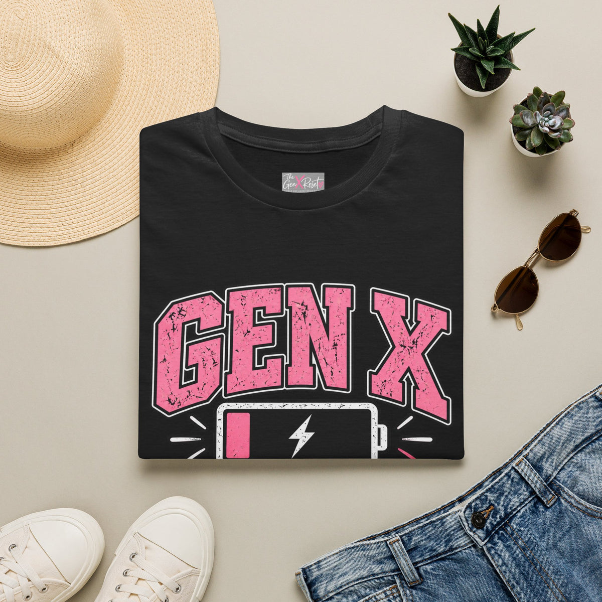 Funny Gen X Low Battery High Standards T-Shirt | Gen X Gift