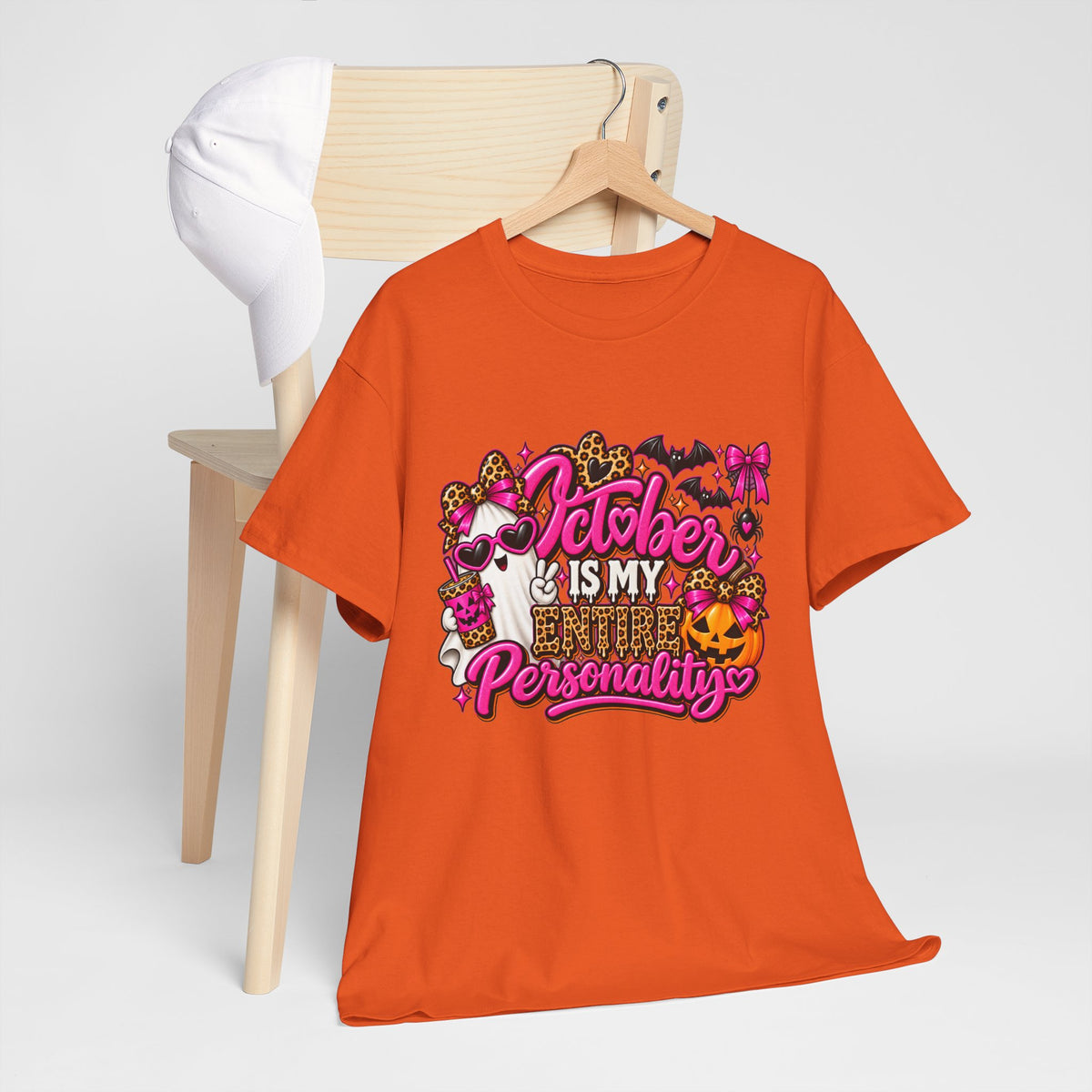 October Is My Entire Personality T-Shirt | Cute Pink Halloween Shirt