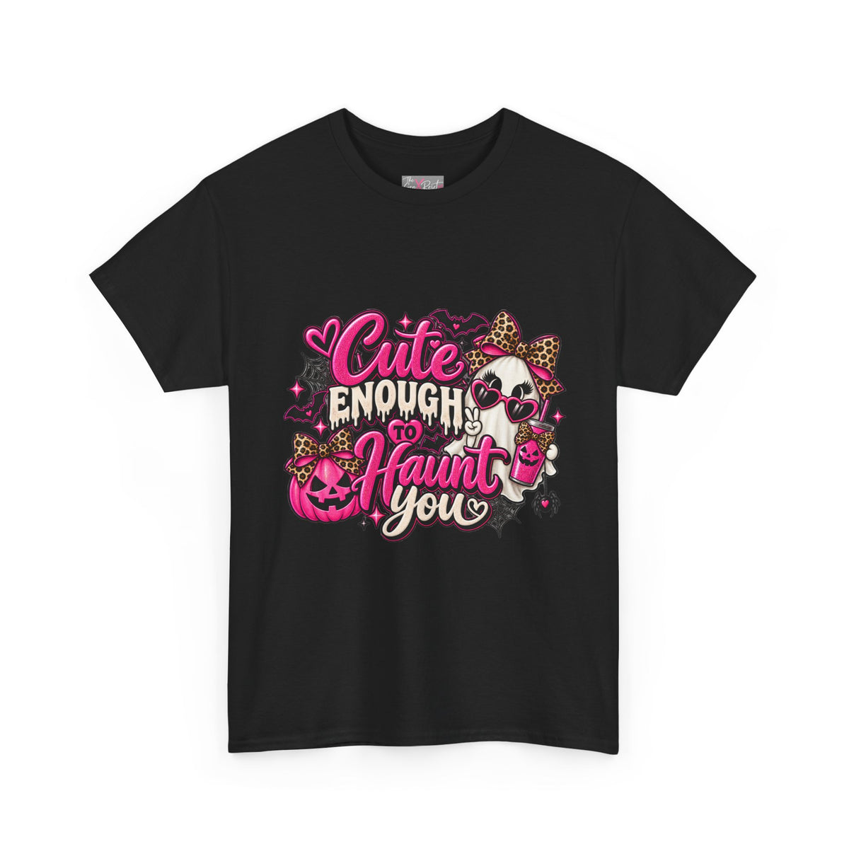 Cute Enough to Haunt You Halloween T-Shirt | Pink Spooky Tee