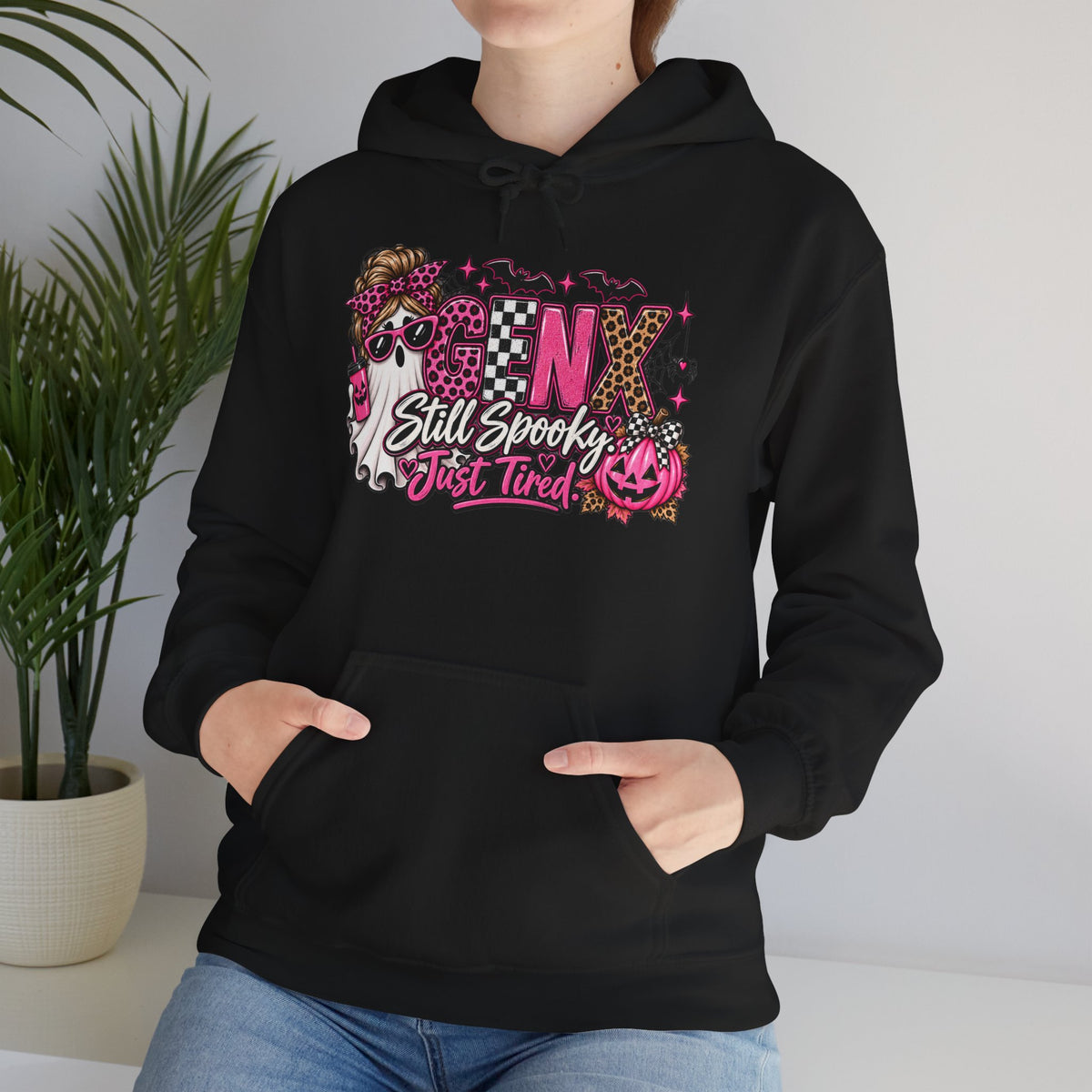 Gen X Still Spooky Just Tired Halloween Hoodie | Funny Gen X Sweatshirt