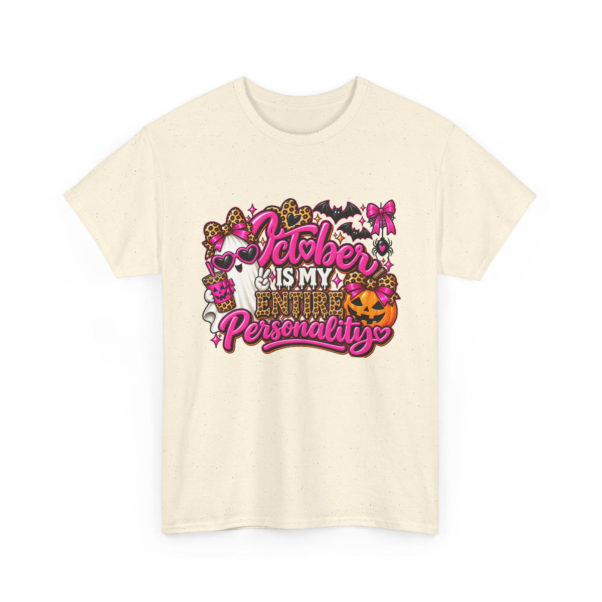 October Is My Entire Personality T-Shirt | Cute Pink Halloween Shirt