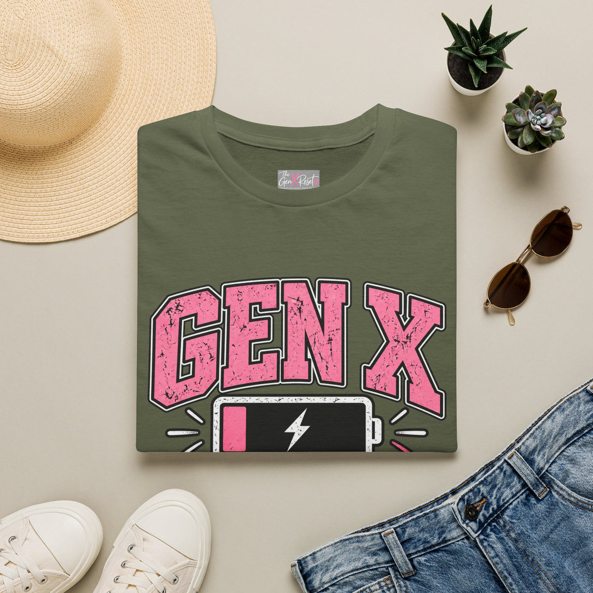 Funny Gen X Low Battery High Standards T-Shirt | Gen X Gift