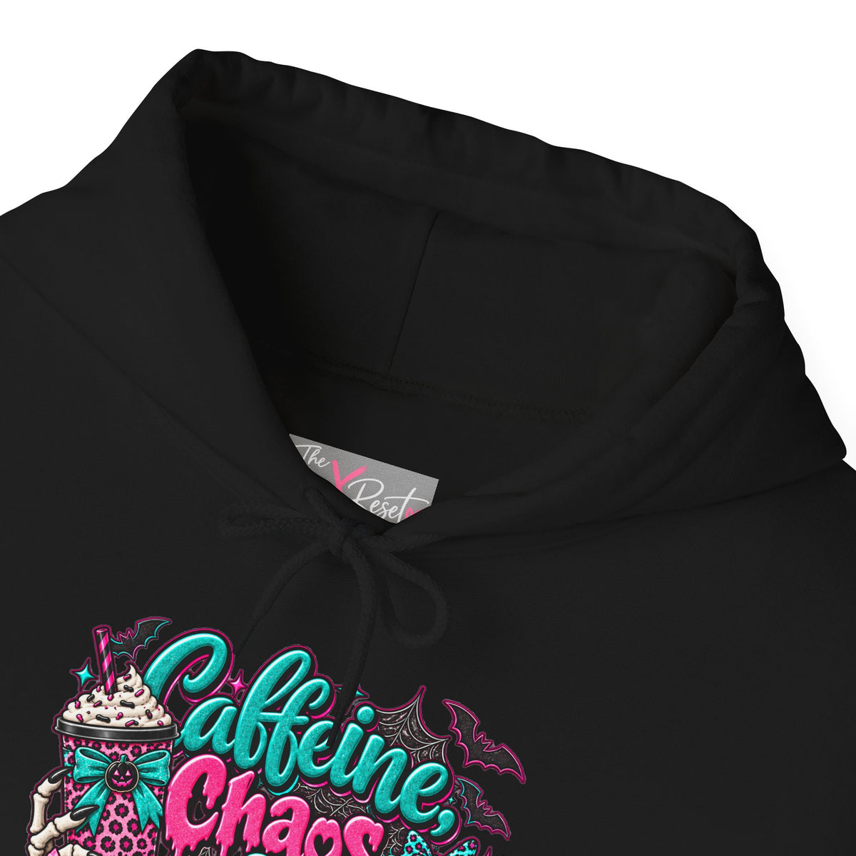Caffeine Chaos & Cowbells Hoodie | Funny Cow Print Western Sweatshirt