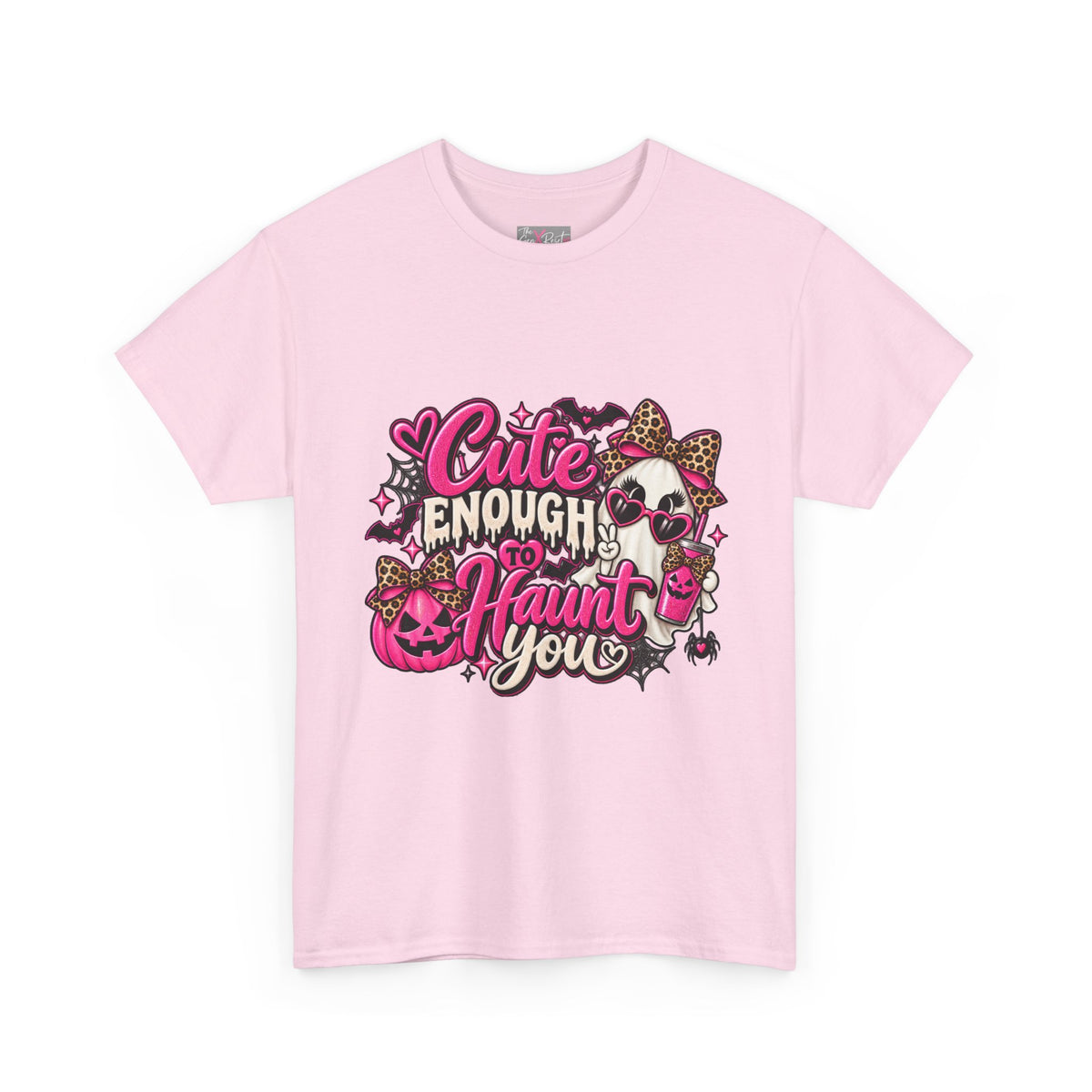Cute Enough to Haunt You Halloween T-Shirt | Pink Spooky Tee