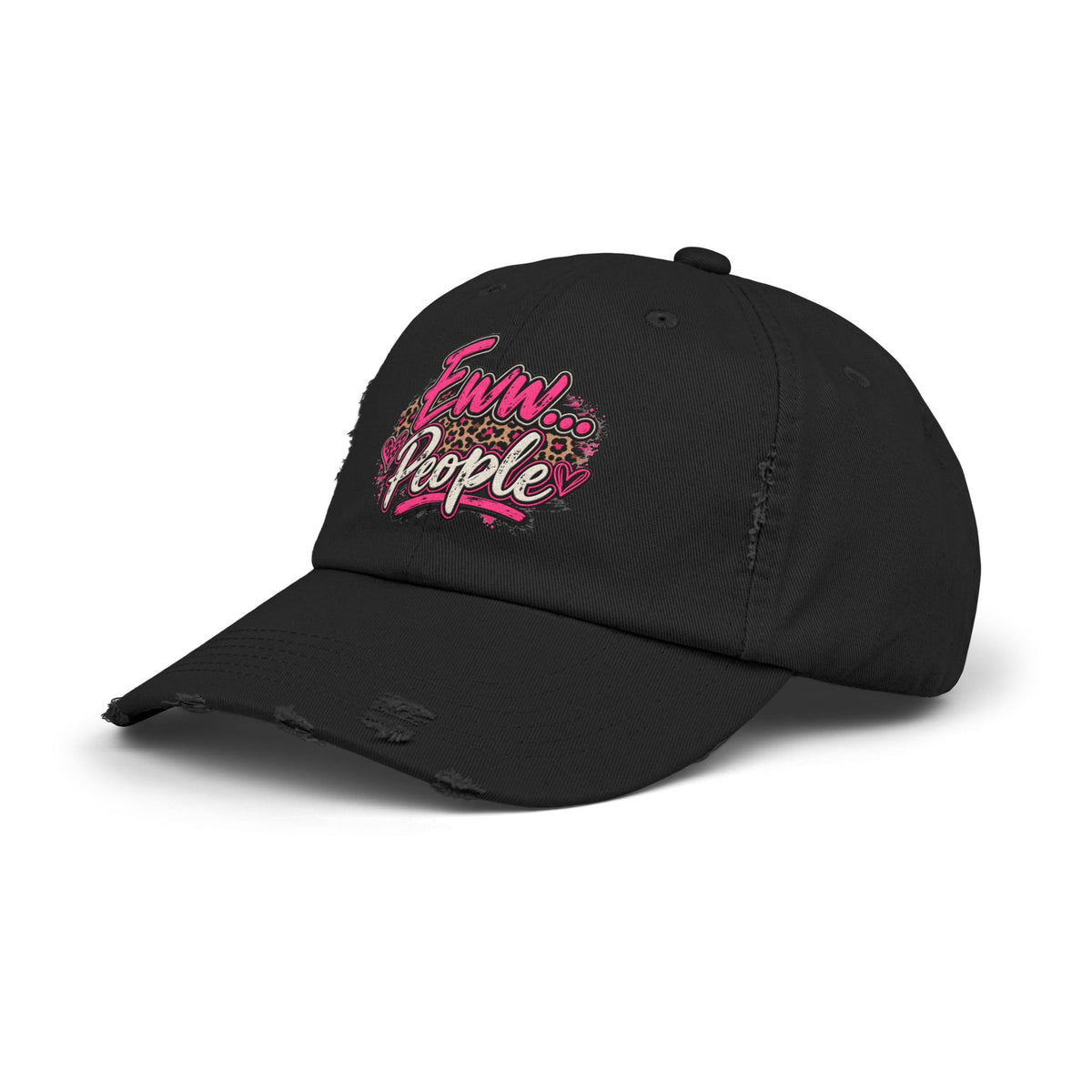 Eww... People Funny Gen X Hat | Sarcastic Pink Leopard Cap