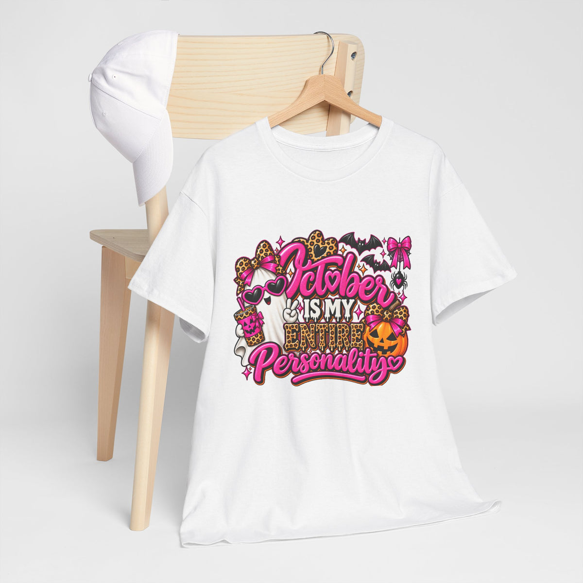 October Is My Entire Personality T-Shirt | Cute Pink Halloween Shirt