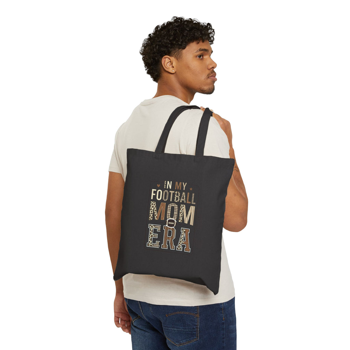 Football Mom Canvas Tote | Tailgate Season, Sideline Game Day