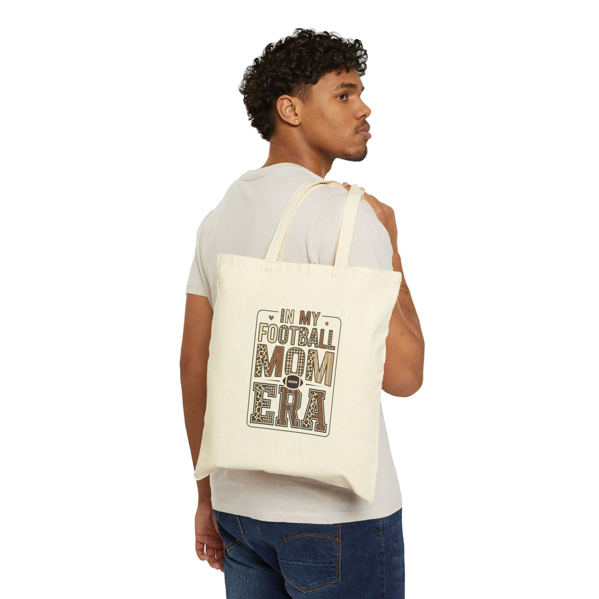 Football Mom Canvas Tote | Tailgate Season, Sideline Game Day