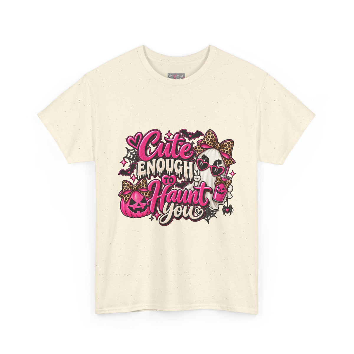 Cute Enough to Haunt You Halloween T-Shirt | Pink Spooky Tee