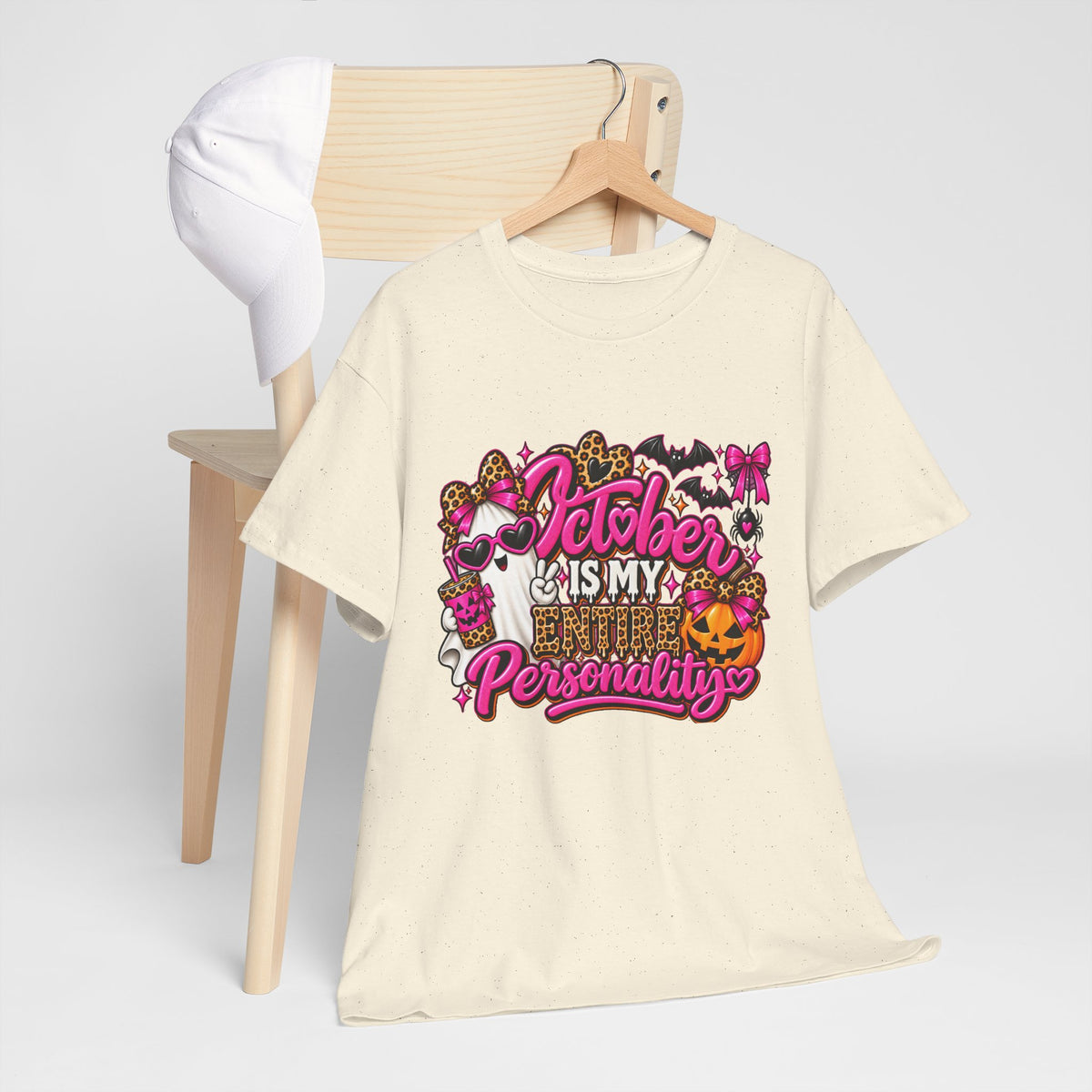 October Is My Entire Personality T-Shirt | Cute Pink Halloween Shirt