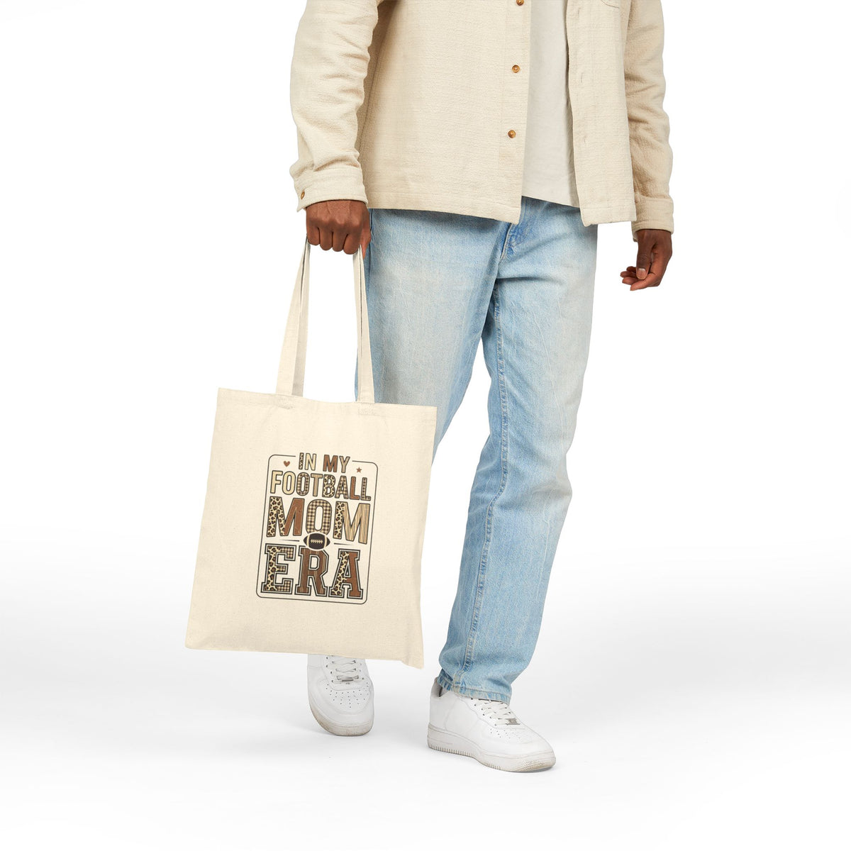 Football Mom Canvas Tote | Tailgate Season, Sideline Game Day