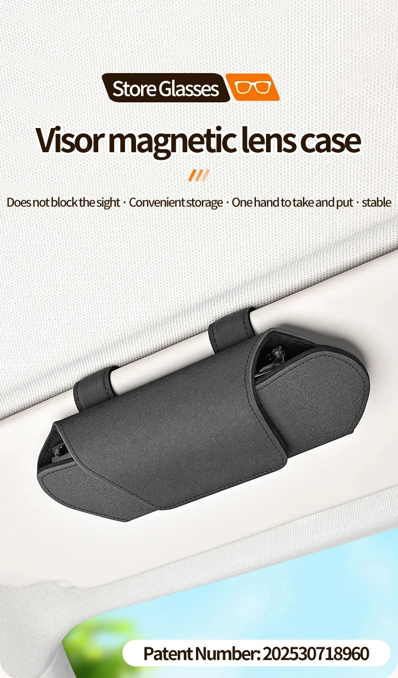 ✨ Magnetic Sun Visor Sunglasses Holder | Sleek Car Organizer