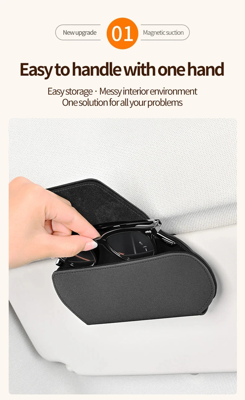 ✨ Magnetic Sun Visor Sunglasses Holder | Sleek Car Organizer