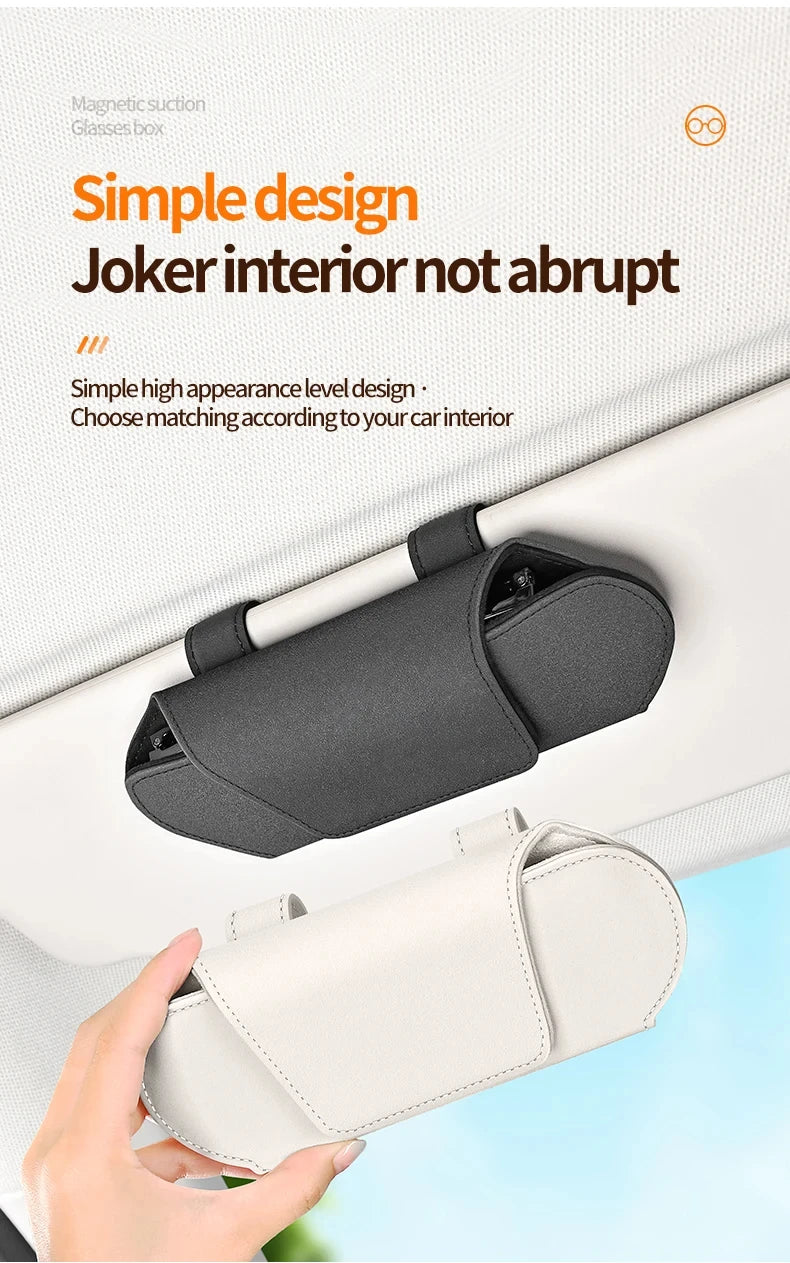 ✨ Magnetic Sun Visor Sunglasses Holder | Sleek Car Organizer