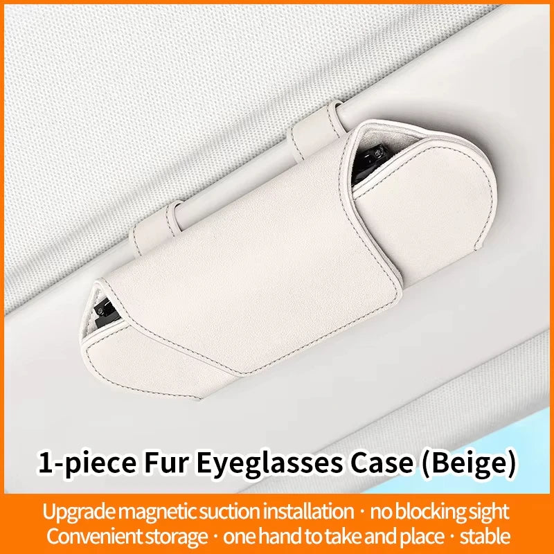 ✨ Magnetic Sun Visor Sunglasses Holder | Sleek Car Organizer
