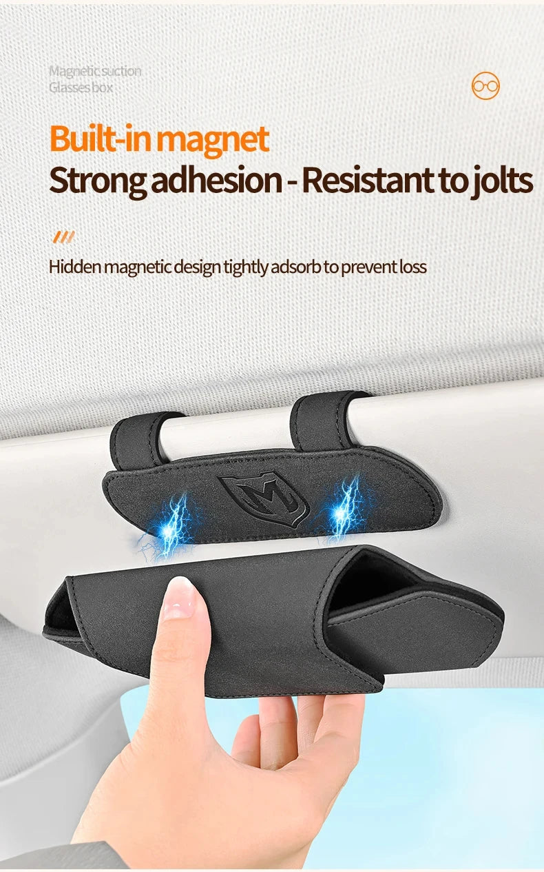 ✨ Magnetic Sun Visor Sunglasses Holder | Sleek Car Organizer