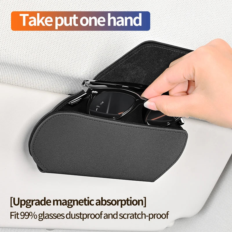 ✨ Magnetic Sun Visor Sunglasses Holder | Sleek Car Organizer